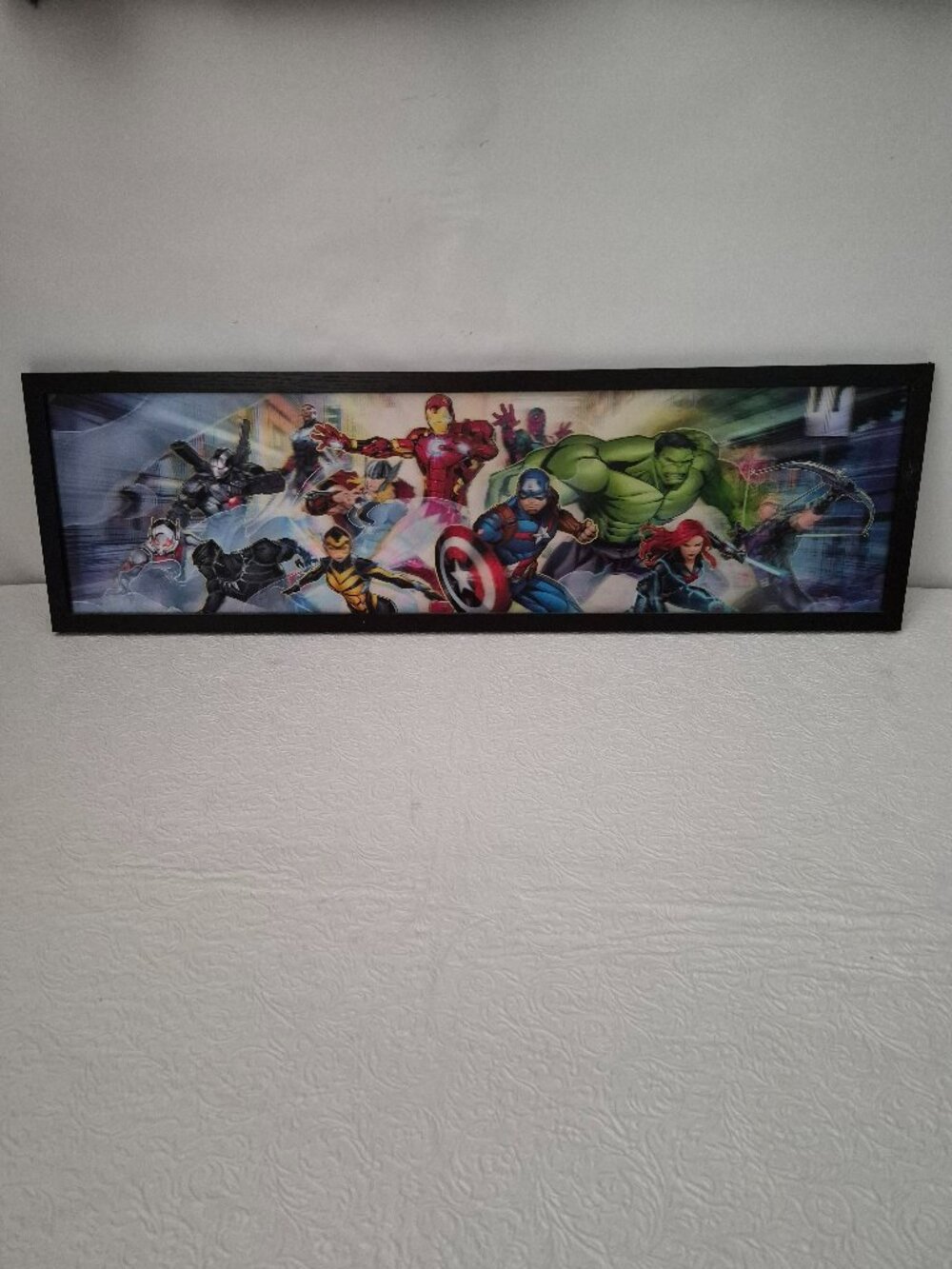 Marvel Avengers Superheros Holographic Hanging Wall Art 27"x8"